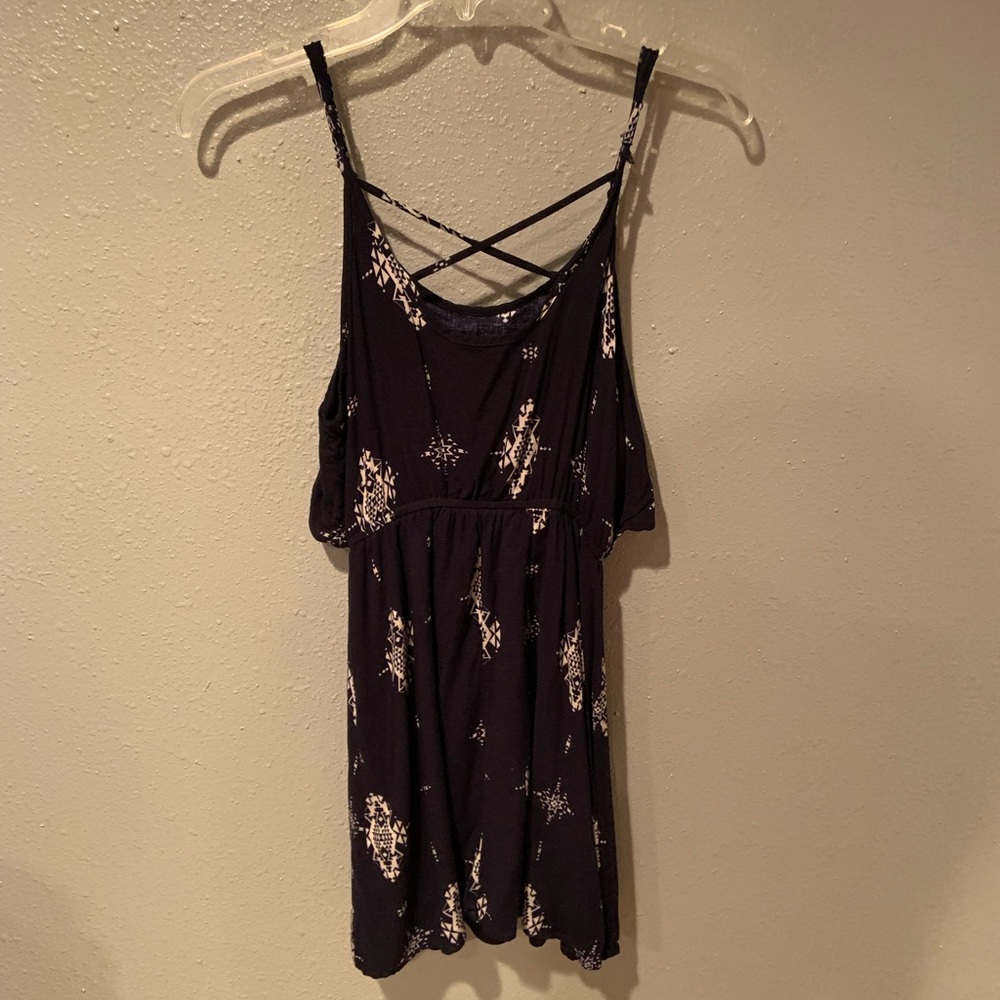 Patterned Blue Dress - Picture 2 of 4